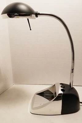 Retro Goose Neck Desk lamp Black/ Chrome  - Image 1 of 4