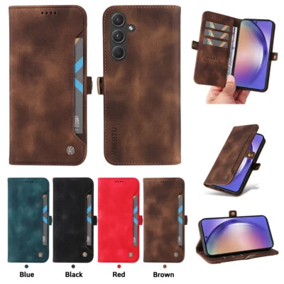 For Samsung Galaxy A16 A06 A55 A35 A72A20 Magnetic Leather Flip Card Wallet Case - Image 1 of 4