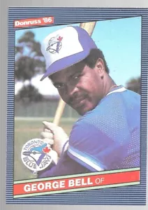 Tarjeta de béisbol 1986 Donruss George Bell 71 Toronto Blue Jays - Imagen 1 de 8