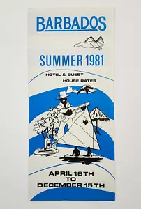 Barbados Hotel & Guest House Preise Touristenprospekt Sommer 1981 - Bild 1 von 4