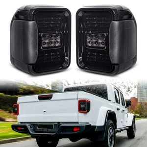 LED Tail Back Light For Jeep Gladiator JT 2020-2022 Smoke Brake Turn Signal Lamp - Picture 1 of 16