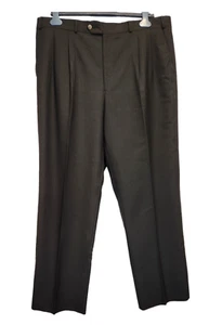 Ted Lapidus Herren Anzughose Pura Lana Wolle Gr. 38 Streifen gefüttert Dubble Plissee - Bild 1 von 7