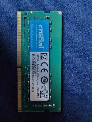 Crucial CT4GSFS8266 4GB SODIMM 398395 E42083BC - Tested and works great - Image 1 of 4