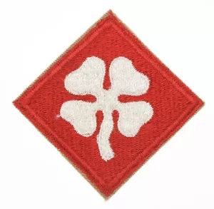 Insegna manica spalla 4° esercito USA seconda guerra mondiale - Foto 1 di 2