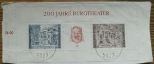 Briefmarken "200 Jahre Burgtheater"  gestempelt - Bild 1 von 1