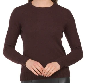Theory Crew Sweater Italian Cashmere Burgundy Wine Merlot XS;NWT - Picture 1 of 11