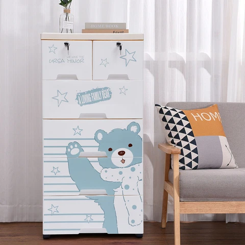 Plastic Drawers Dresser, Storage Cabinet With 6 Closet Drawers Free Standing New Cover