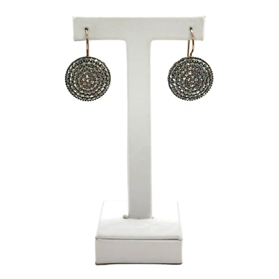 ORECCHINI TOPPA TONDA 2,3CM ARGENTO PLACCATO E ZIRCONI MOD2 - Immagine 1 di 4