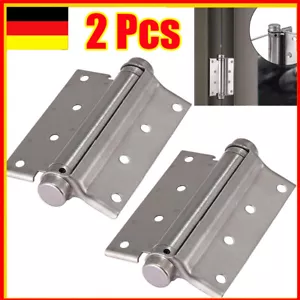 2X Edelstahl Pendeltürscharnier Pendeltürband Schwingtüre Türband Scharniere DE - Bild 1 von 12