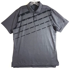 Nike Golf Vapor Graphic Polo Shirt Mens Medium Dark Gray Dri-Fit Performance - Picture 1 of 10