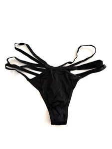Victoria's Secret Very Sexy Strappy V-String Panty Black - Picture 1 of 2