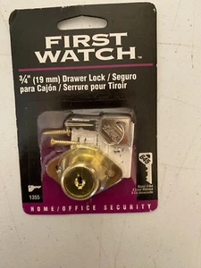 First Watch 3/4" 19mm Cerradura de Cajón Latón 1355 Armarios de Cocina Cerraduras de Puerta - Imagen 1 de 2