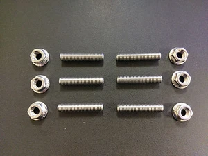 Triumph stainless steel exhaust studs and flange nut kit bolts - Picture 1 of 4