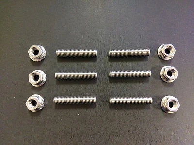 Triumph Daytona Speed Triple Sprint Tiger stainless exhaust studs flange nut kit - Image 1 of 4