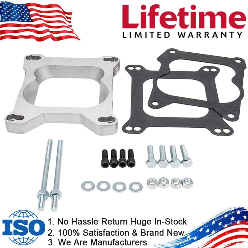 Carb Carburetor Adapter Plate 4bbl Quadrajet Holley Carter Edelbrock 3/4" 1932 - Image 1 of 4