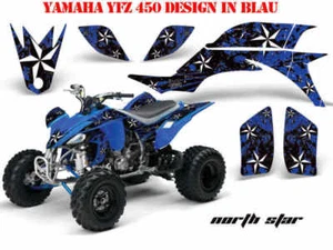 KIT GRÁFICO DE DECORACIÓN DE CARRERAS AMR ATV YAMAHA YFZ 450 04-14 YFZ450R NORTHSTAR B - Imagen 1 de 7