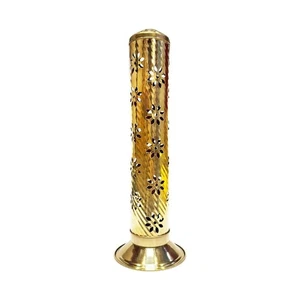 Soporte para palo de incienso de latón | Soporte Agarbatti corte floral | 2,5 x 8,5 cm. - Imagen 1 de 4