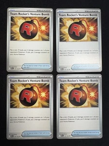 Pokemon Cards Team Rocket’s Venture Bomb 179/182 4 Card Playset Destined Rivals - Foto 1 di 2