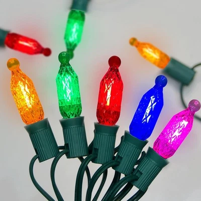 SUNSGNE 25FT Colored Christmas Lights with 25 LED-Teardrop-shaped Multicolor