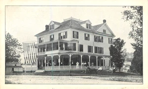 The BRIMFIELD HOTEL ~Massachusettes~ Historic & Scarce Adv. Trade Card, c. 1890 - Picture 1 of 2
