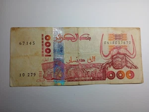 Algeria 1000 Dinar 1998 Circulated Condition Foreign Banknote World Paper Money - Picture 1 of 2