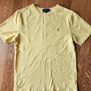 Polo Ralph Lauren Boys Yellow Short Sleeve T Shirt Cotton Crew Neck SZ M (10-12) - Picture 1 of 7