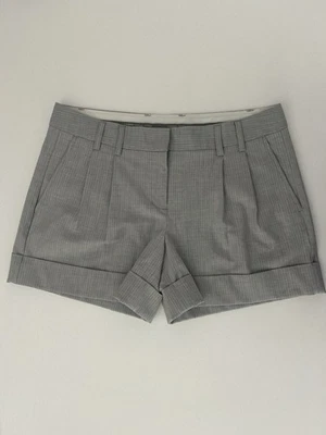 Express Design Studio Editor Pleated Shorts Cuffed Hem Gray Size 6 - Image 1 of 4