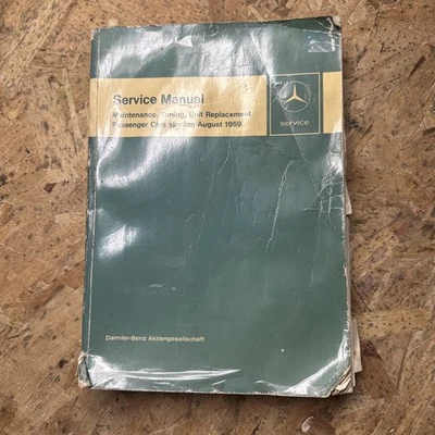 Mercedes-Benz Service Maintenance Manual for Passenger Cars starting August 1959 - Image 1 of 4