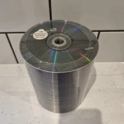 100 Genuine JVC Blank DVD-R16x discs MID  TYG03 - Image 1 of 3