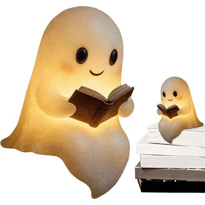 Cute Ghost Reading Desk Lamp Halloween 3D LED Night Light Ornament Home Decor