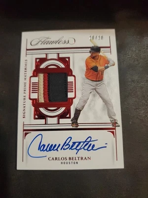 2023 Panini Flawless - Signature Prime Materials Carlos Beltran #SPM-2 Ruby /20 - Image 1 of 2