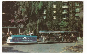 Vintage Postkarte / Washington, D. C. / The Sheraton Park Hotel / Train Engine - Bild 1 von 2