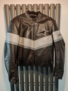 Chaqueta de Cuero Alpinestars Negra Damas EU 44 Shakey Shane Byrne Firmada BSB GP - Imagen 1 de 16