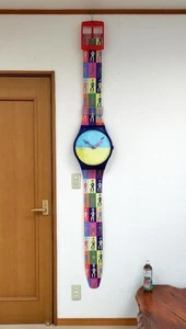 Seltene MAXI SWATCH " LUCKY SHADOW " riesige Swatch Wanduhr Vintage 1995 gebraucht - Bild 1 von 7