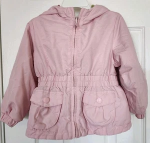 Markenlos Mädchen rosa/geblümt Wendejacke mit Kapuze Reißverschluss Größe 3T - Bild 1 von 5