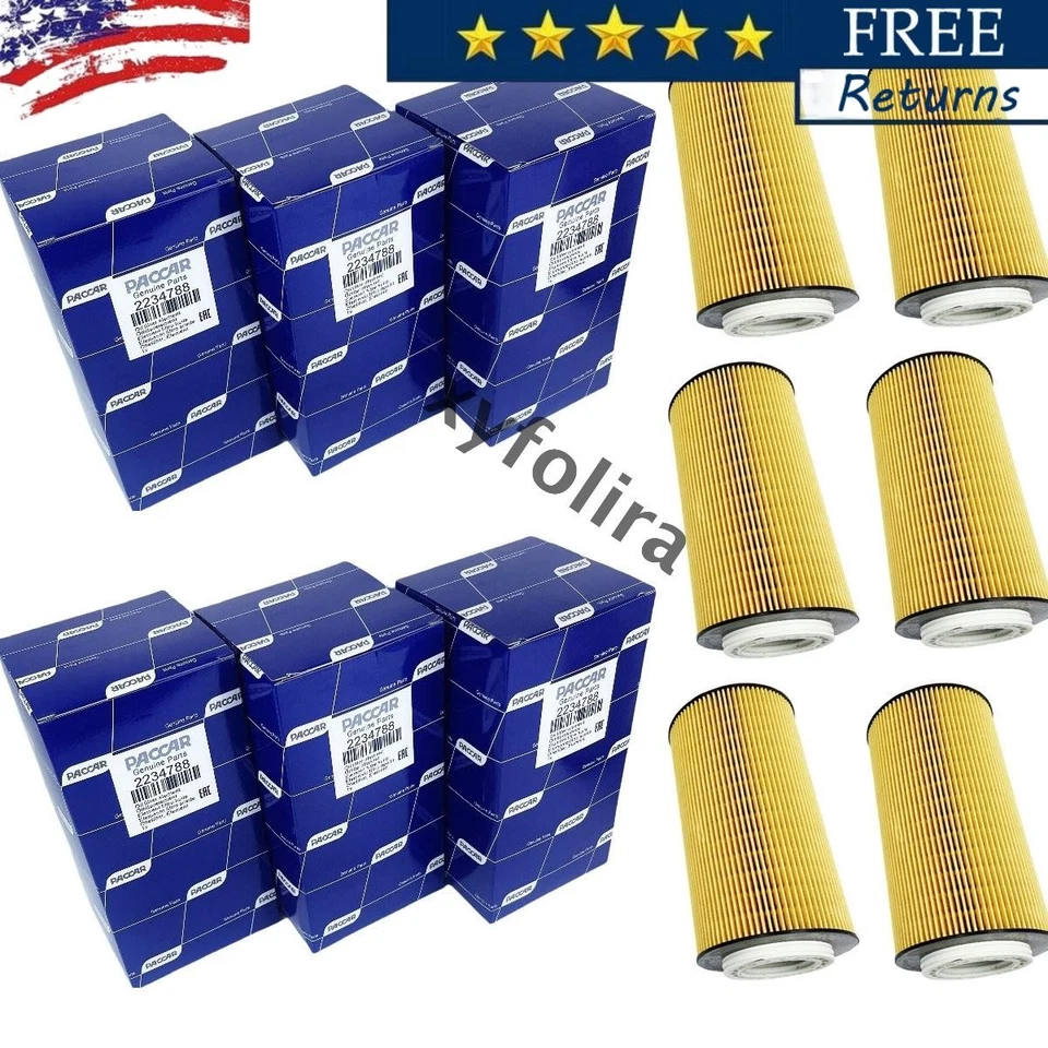 (6Pack) 2234788 2234788PE BRAND NEW GENUINE PACCAR OIL FILTER Foto 1 de 4