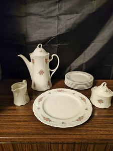 Seltmann Weiden Julia Rosa Rose Kaffeekanne Teller Kanne Zucker Kuchenteller 10 Stück   - Bild 1 von 19