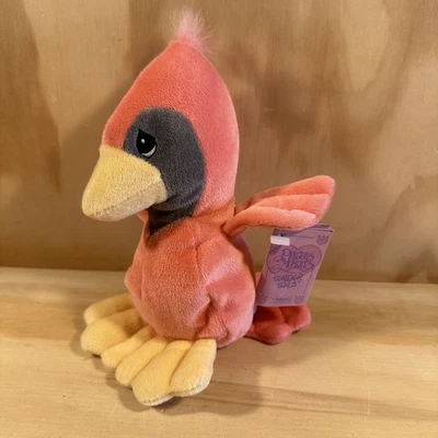 Enesco Precious Moments Tender Tails Soft Bean Bag Sculpture Pink Cardinal Bird - Image 1 of 4