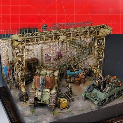 1/35 Building Model Kit Scenery Layout Sand Table Architecture Model - Image 1 of 4