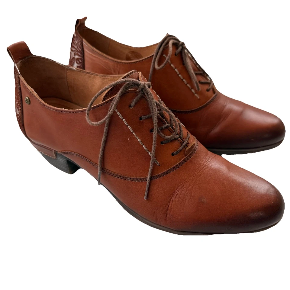 Pikolinos Women Brown Leather Lace-Up Oxford Shoes Low Heel Size EU 42 US 11 - Image 1 of 4