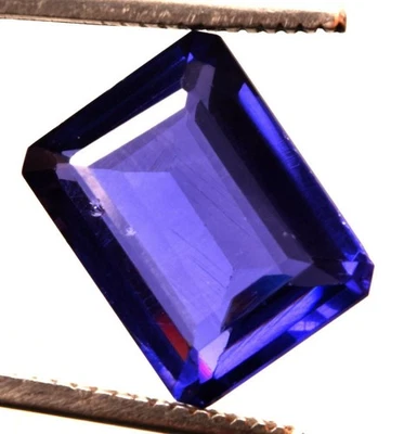 16.35 Cts. Natural Blue Tanzanite Emerald Shape Certified Loose Gemstone - Image 1 of 3