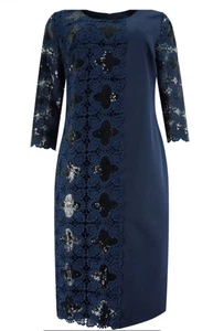 Damen Kleid Roxana blau NEU 42 Designerkleid Abendkleid Cocktailkleid Designer - Bild 1 von 2