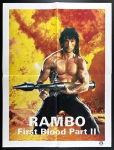 Rambo Poster 17x23 – Original 1986 Video Store Handout - The Video News Fold-Out - Picture 1 of 4