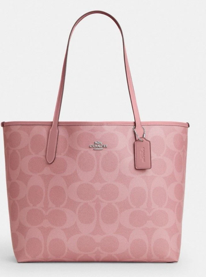 Coach CJ599 Hawaiian City Tote large bag purse & CK416 corner zip wristlet