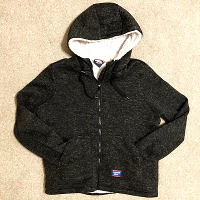 Chaqueta con Capucha REEBOK Para Mujer Cremallera Completa, Forrada Sherpa Vellón, Talla XL, Apenas Usada Foto 1 de 4