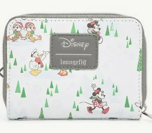 Loungefly Disney Wallet Minnie Mouse Holiday Christmas Friends Chip n Dale - Picture 1 of 3
