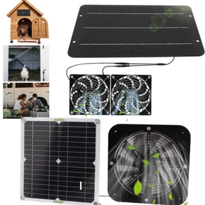 20W Solar Powered Fan Solar Exhaust Fans Waterproof for Shed,Pet,Coop,Greenhouse - Picture 1 of 28