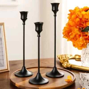 3PCS/PACK TULIP NORDIC CANDLESTICKS GOLD CANDLESTICK CANDLE HOLDERS DINNER DECOR - Picture 1 of 19