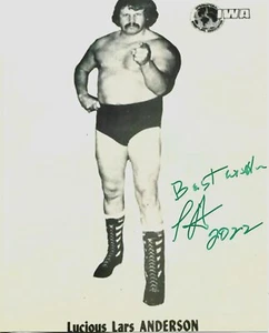 WRESTLING-LEGENDE LARS ANDERSON SIGNIERT 8 X 10 LUCIOUS MINNESOTA WRECKING CREW NEU MIT ETIKETT - Bild 1 von 1