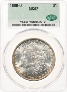 Dólar de plata Morgan CACG MS62 1890-O $1 - Imagen 1 de 3